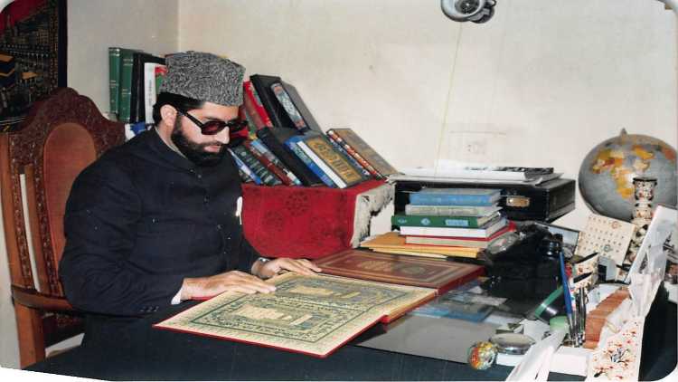 Mirwaiz Moulvi Farooq in his office