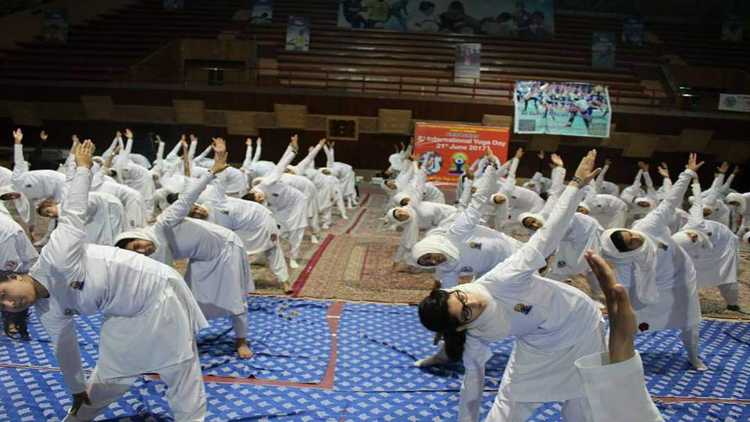 Yoga session in Kashmir