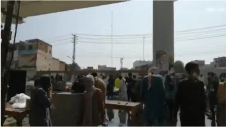 TLP members on the street in Pakistan