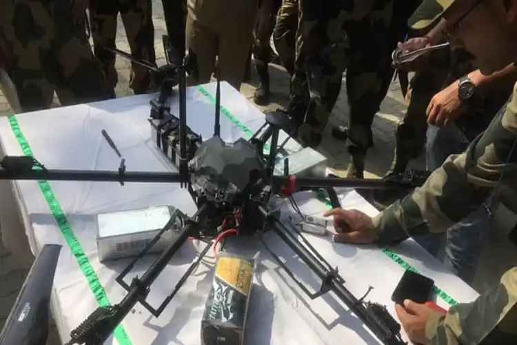 File Image of Pakistani drone shot down by BSF