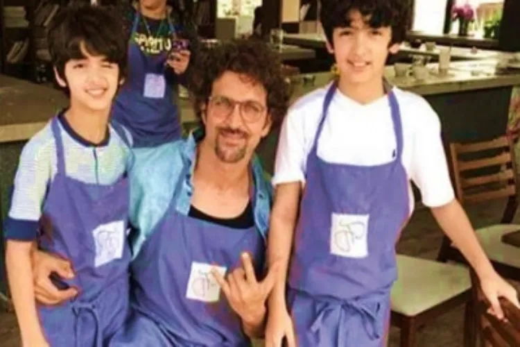 Hrithik Roshan with his sons