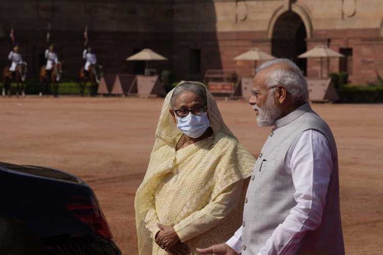 Bangladesh PM Sheikh Hasina with PM Narendra Modi