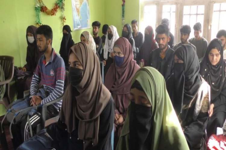 CLAT aspirants at a training class organised by the army in Kupwara