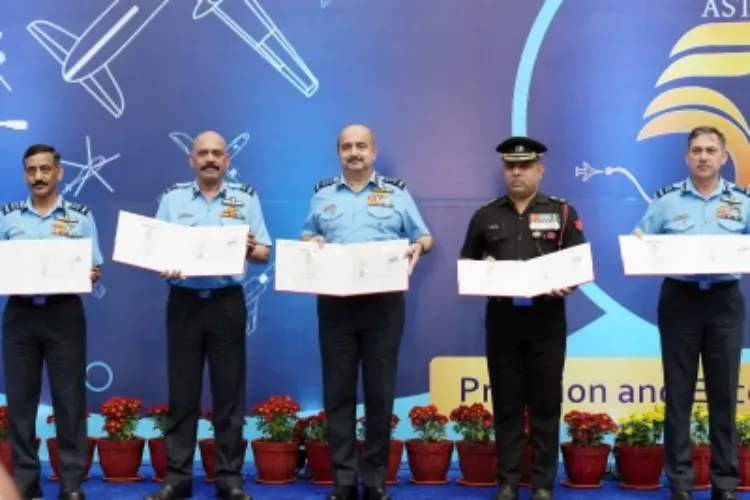 Chief of Air Staff Air Marshal V.R. Chaudhari at the international flight test seminar in Bengaluru