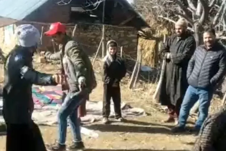 Local Gujjar tribesmen of village Tethan top in the Anantnag district dancing as electricity touched their lives 