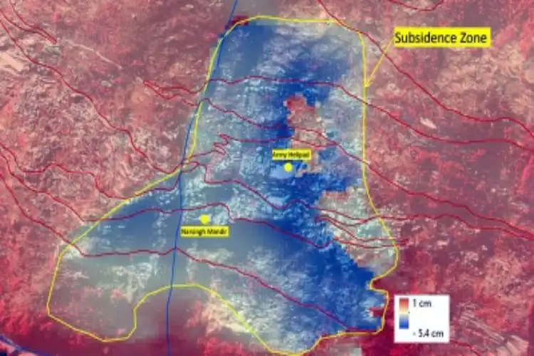 ISRO image of Joshimath