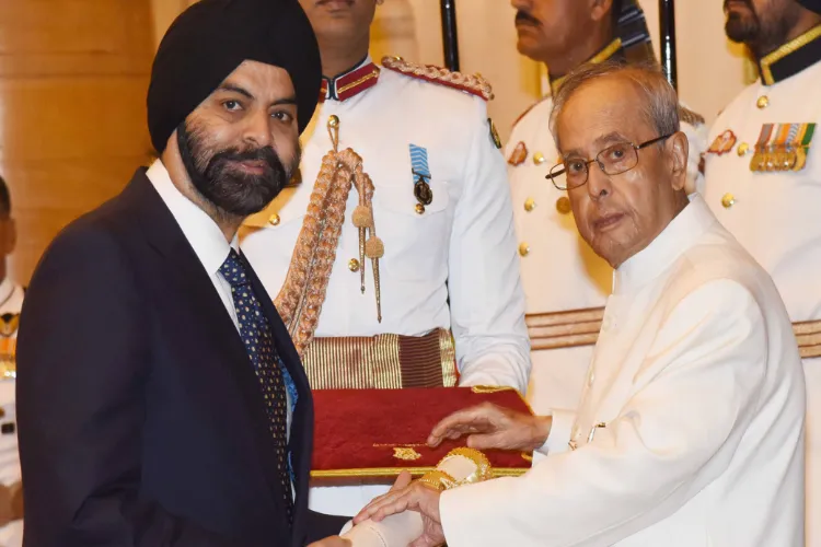 Ajay Banga receiving Padam Shri