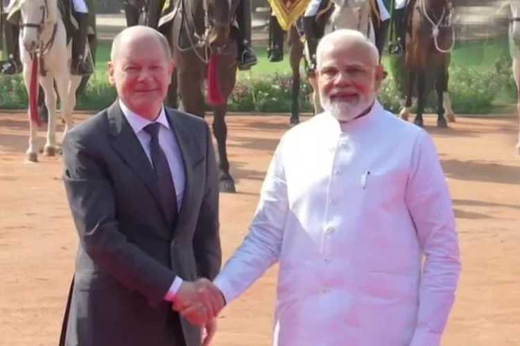 German Chancellor Olaf Scholz Arrives In India For Two-day Visit