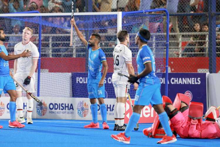 Sukhjeet Singh scored two goals for India in the 3-2 win over Germany