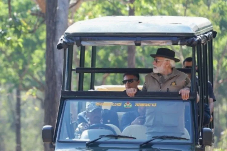 Prime Minister Narendra Modi In Bandipur tiger reserve