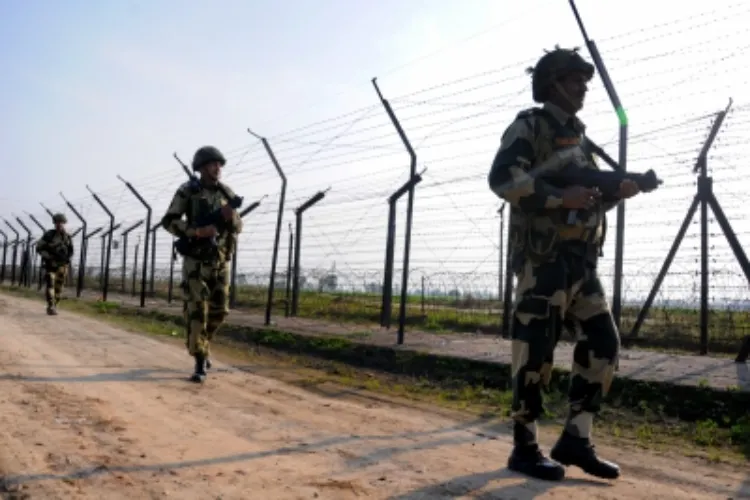 Patrolling on the India Pakistan border