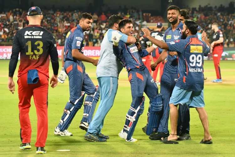 LSG defeated RCB in a last-ball thriller 