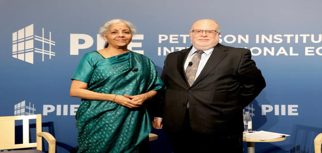 Finance Minister Nirmala Sithraman at Peterson International Institute of Economics in Washington DC