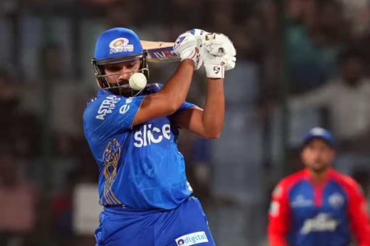 Rohit Sharma during his 65-run knock against Delhi Capitals