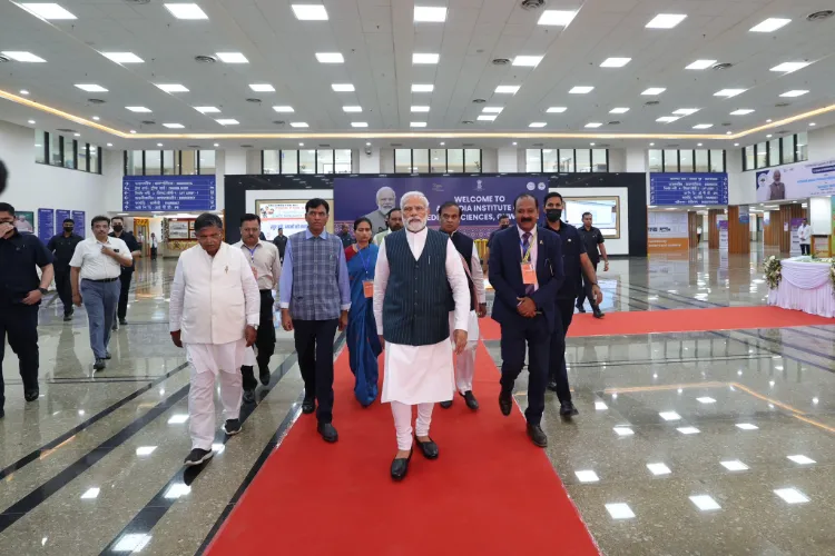 Prime Minister Narendra Modi in AIIMS, Guwahati