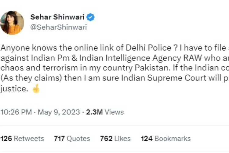 A Pakistani tweeted for help to Delhi Police