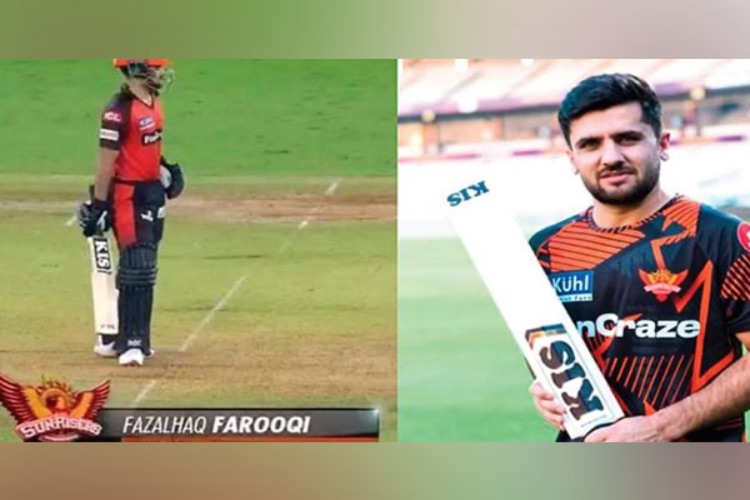 Player with a Kashmiri bat