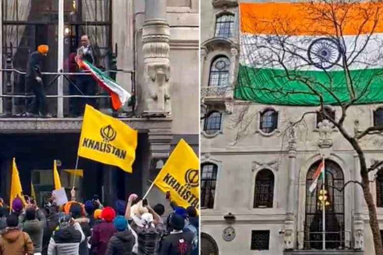 Flag at the Indian High Commission in London was brought down by Khalistani forces in March 