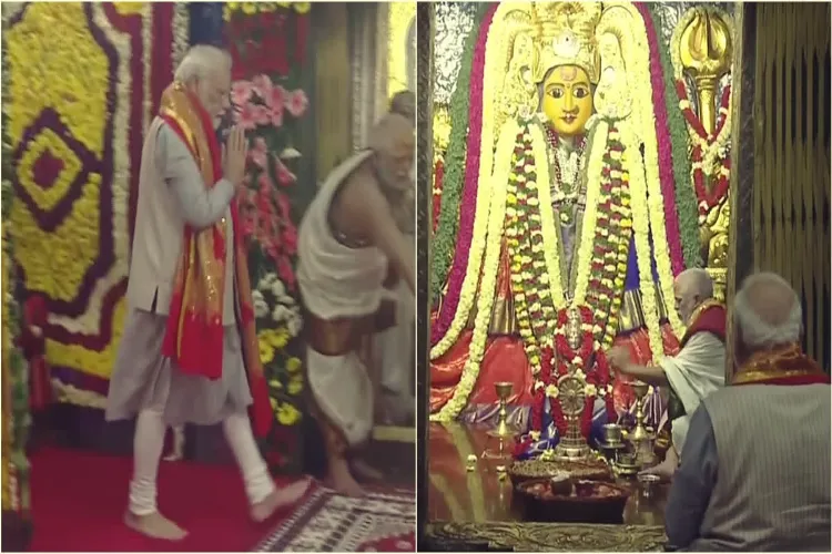 Telangana: PM Modi offers prayers at Bhadrakali Temple in Warangal