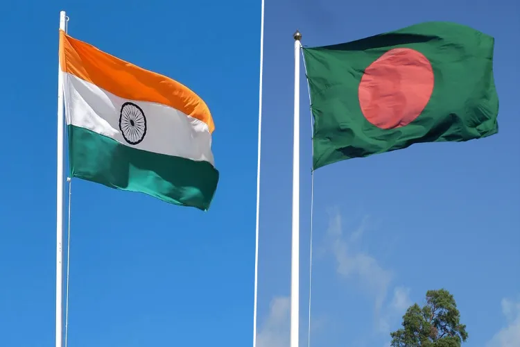 Flags of India and Bangladesh