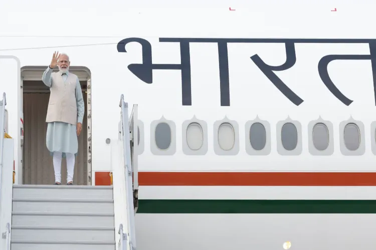 PM Narendra Modi boarding the plane to Johannesburg 