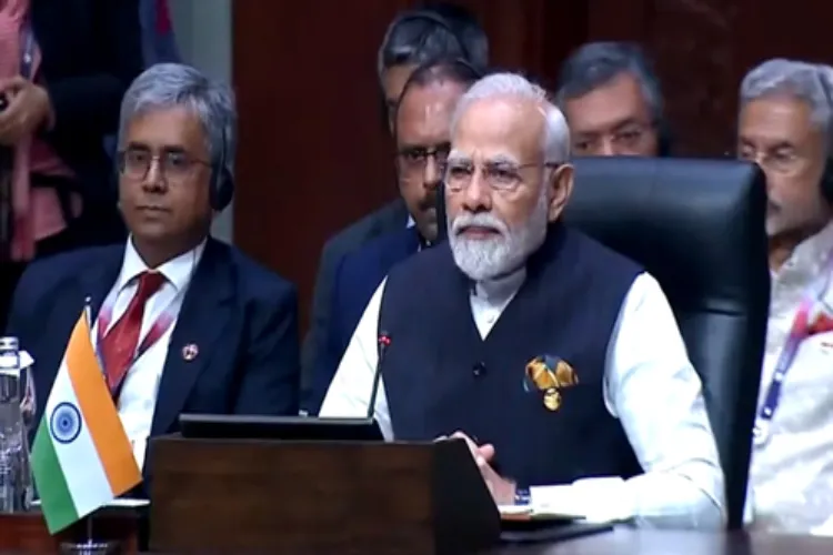 Prime Minister Narendra Modi speaking at the ASEAN-India summit