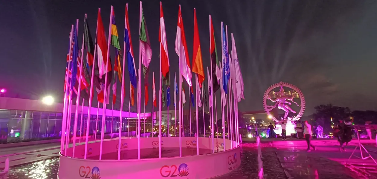 Glimpse of Bharat Mandapam on the eve of G-20 Summit