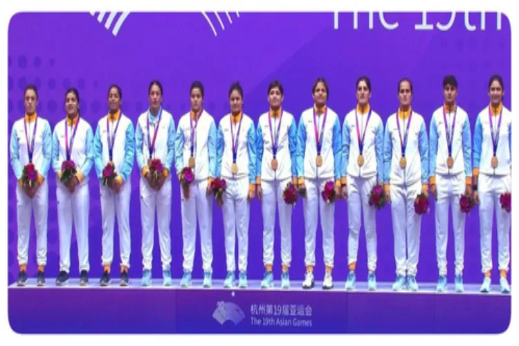  Indian women's kabaddi team at the Asian Games