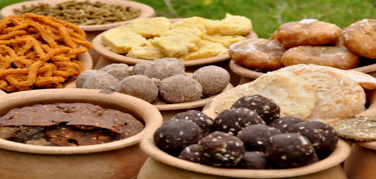 Different food items prepared with millets