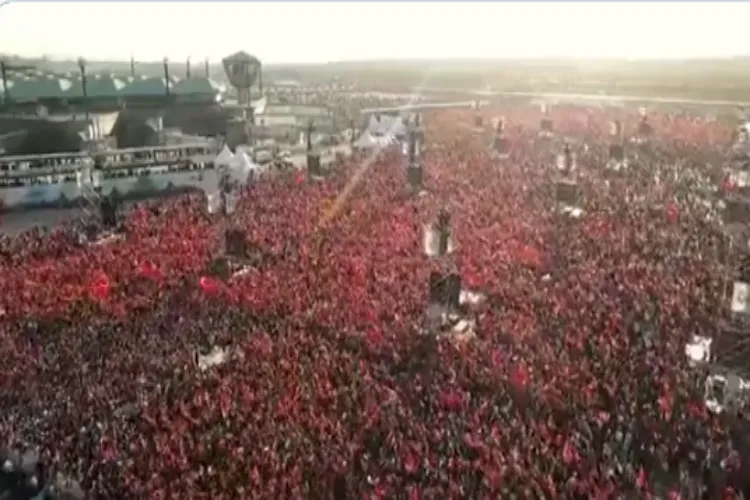 A massive pro-Palestine rally in Istanbul, Turkey