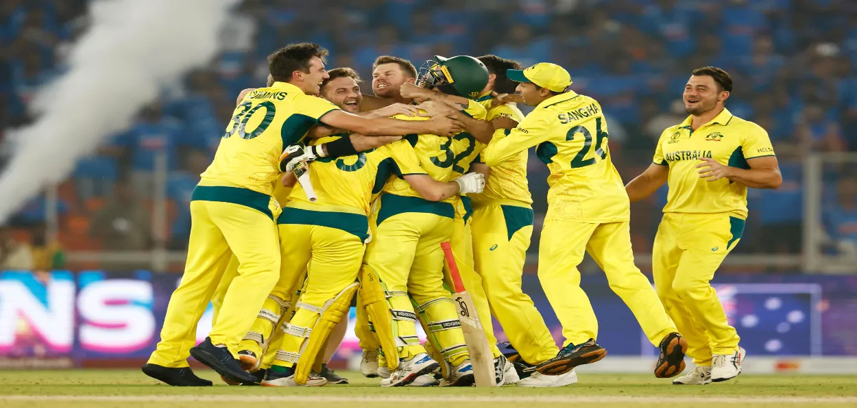 Australian team in a joyous mood after winning  the match