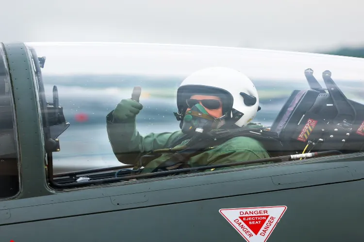 Prime Minister Narendra Modi ready to take off in Tejas fighter aircraft (X)