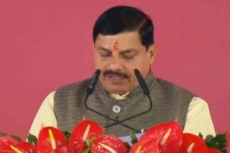 BJP legislator Mohan Yadav taking oath as Madhya Pradesh CM