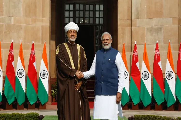 Prime Minister Narendra Modi with Oman Sultan Haitham bin Tarik in New Delhi