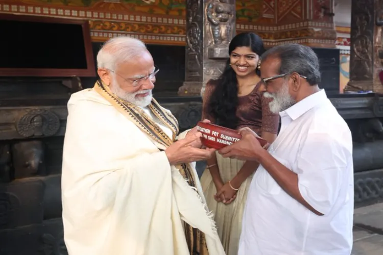 Prime Minister Narendra Modi with Sriman Narayanan