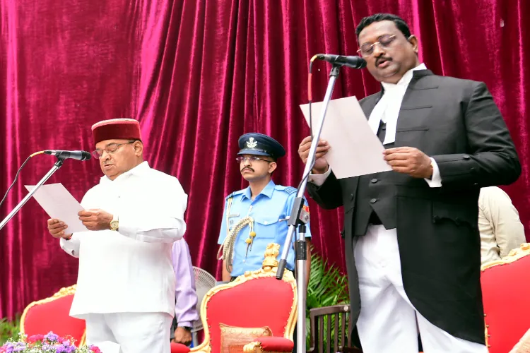 Justice Prasanna B Varale taking oath of office