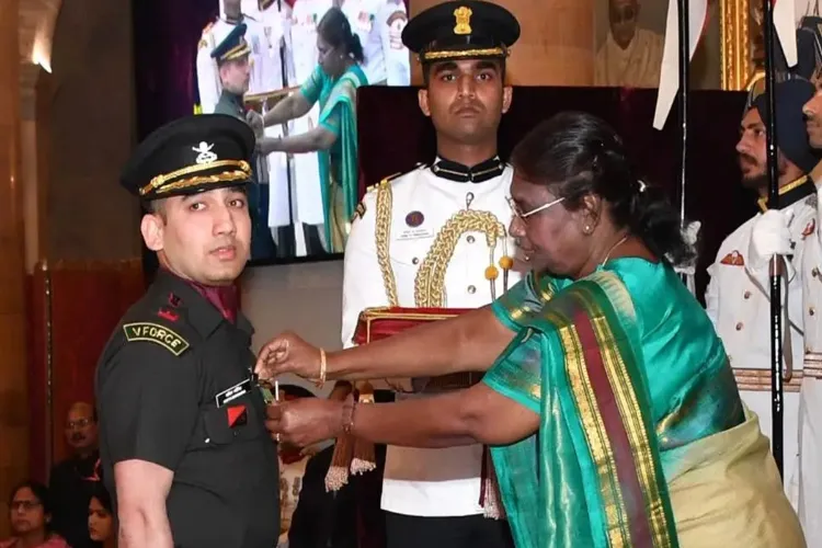 President Draupadi Murmu giving away awards to defence personnel (Representational)atma Gandhi at Raj Ghat