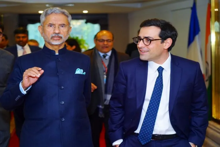 External Affairs Minister Dr S Jaishankar with his French counterpart  Stéphane Séjourné