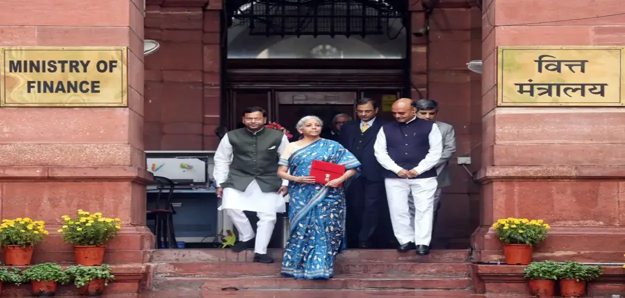 Finance Minister Nirmala Sitharaman on her way to present the Budget