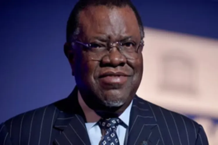 Namibian President Hage G. Geingob who passed away on Sunday 