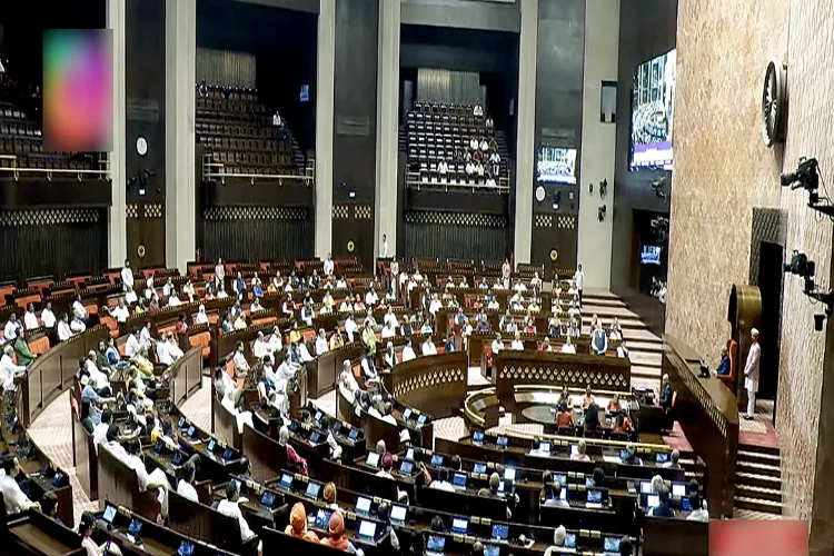 Rajya Sabha proceedings in the new Parliament building