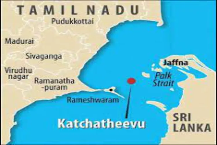 Map showing Katchatheevu  Island