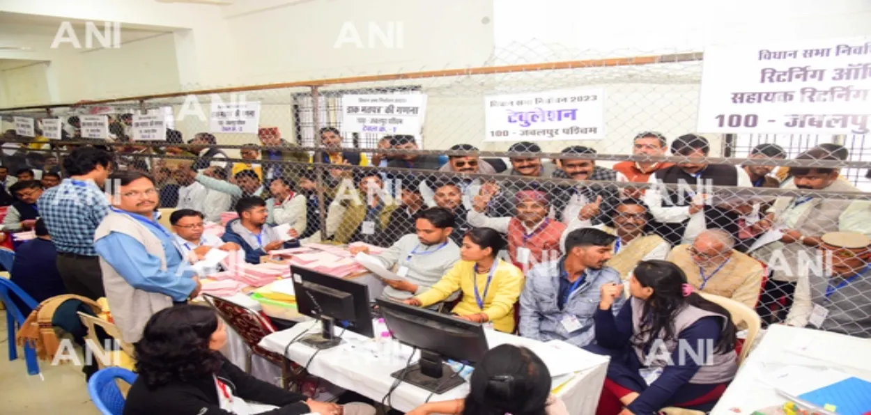 Counting of votes in progress in Jabalpur