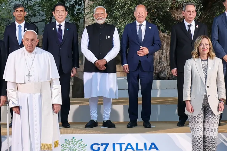 G-7 leaders with Pope Francis 