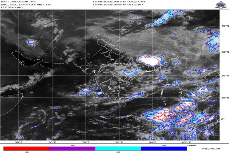 Map of clouds released by IMD