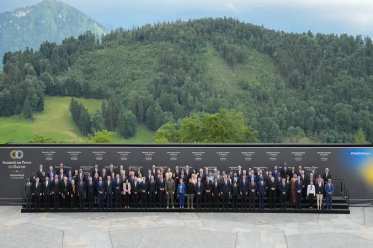 Leaders at the Swiss peace summit on Ukraine