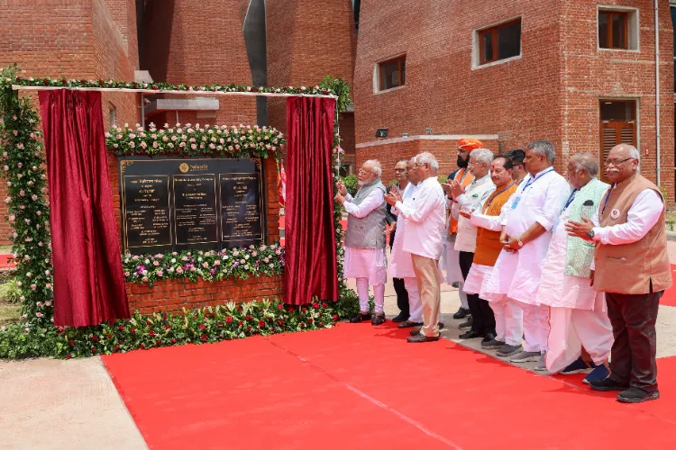 Prime Minister Narendra Modi inaugurating the Nalanda University campus