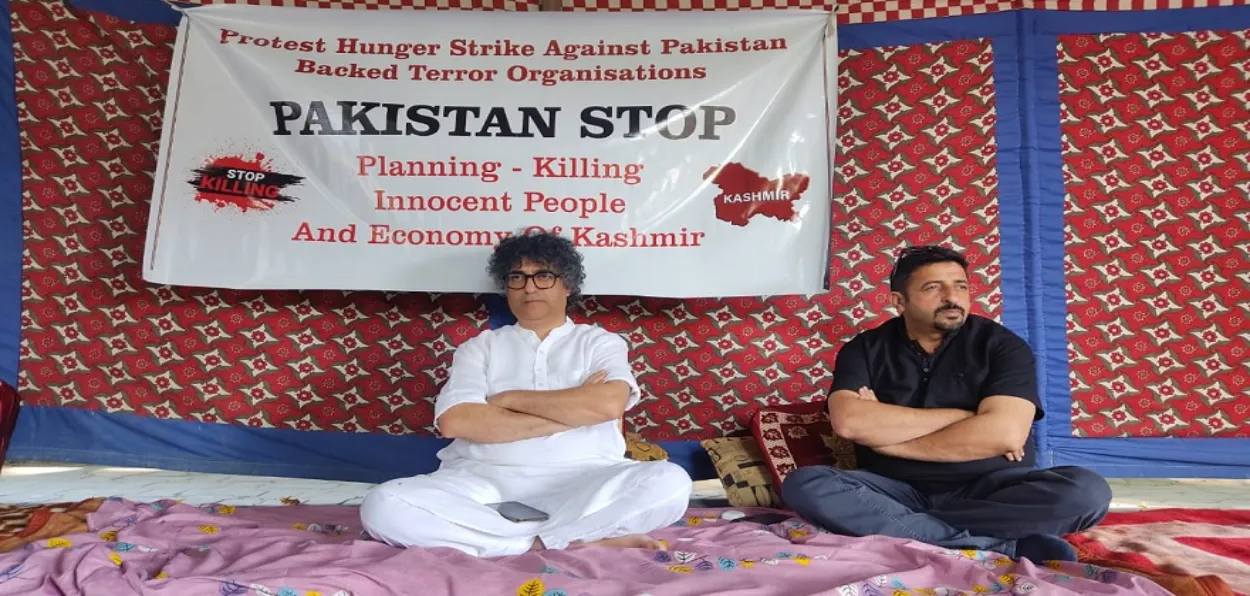 Sheikh Khalid Jehangir on hunger strike against Pakistan's role in violence in Kashmir