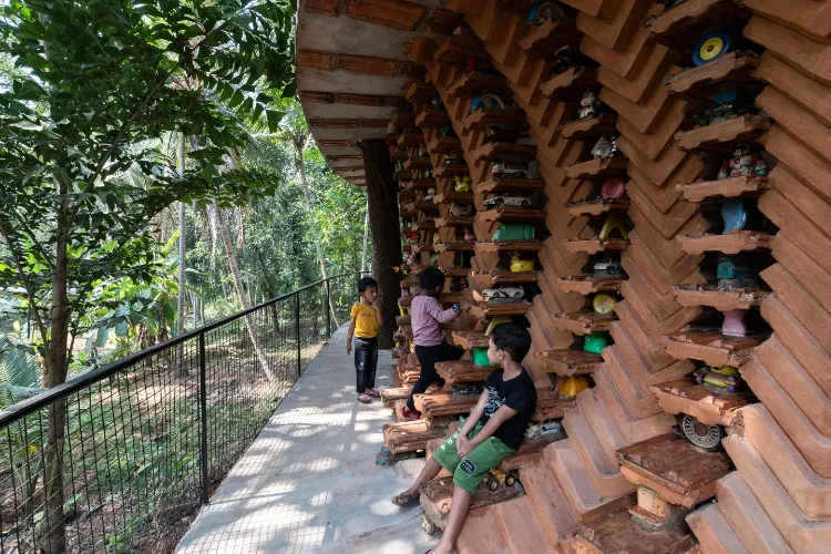 Sreejesh T. built an eco-friendly house with more than 6,000 toys.