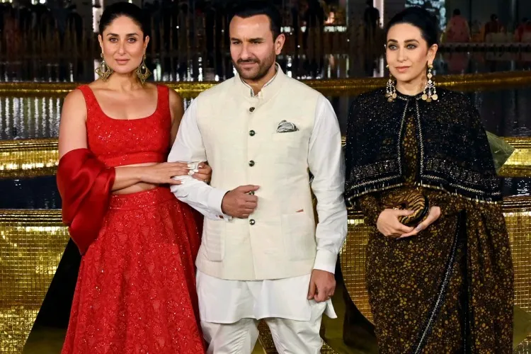 Actors Kareena Kapoor Khan, Saif Ali Khan and Karishma Kapoor
